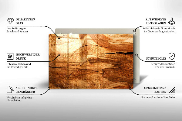 Cubre vitrocerámica Textura de tablero de madera