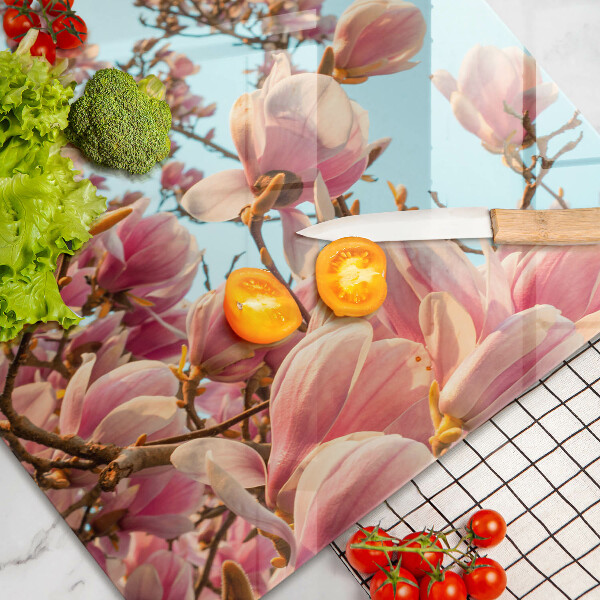 Cubre vitrocerámica Árbol de flores rosadas