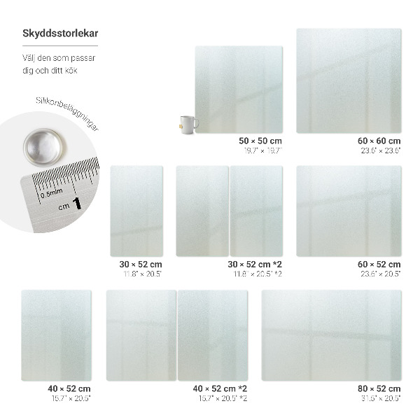 Protector para pared de cocina de 52 x 30 cm