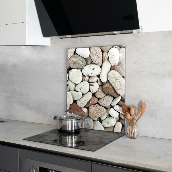 Paneles de vidrio para la cocina Playa pedregosa