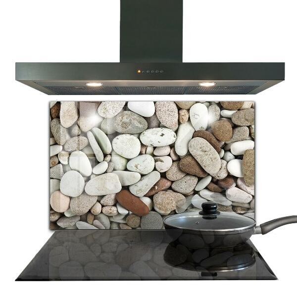 Paneles de vidrio para la cocina Playa pedregosa