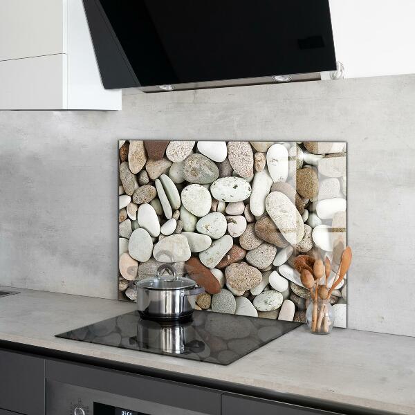Paneles de vidrio para la cocina Playa pedregosa
