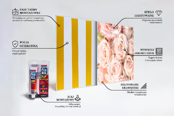 Paneles de pared Ramo de rosas delicadas