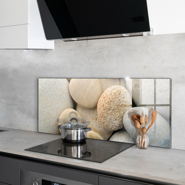 Paneles de vidrio para la cocina Playa pedregosa