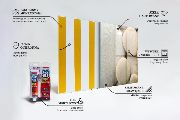 Paneles de vidrio para la cocina Playa pedregosa