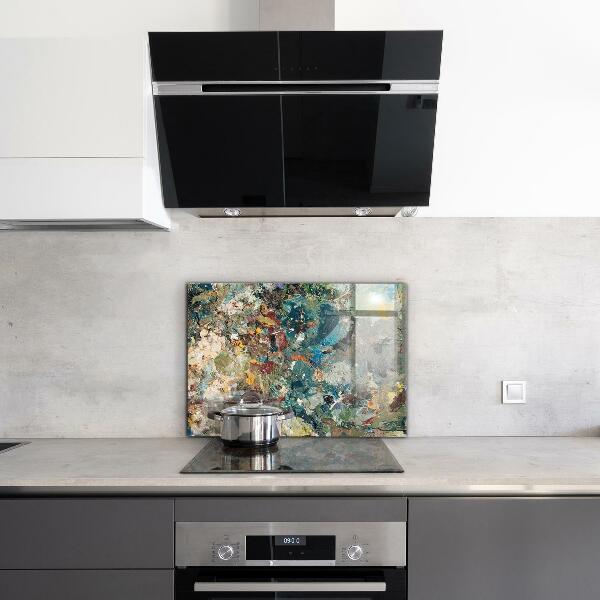 Paneles de vidrio para la cocina Textura de pintura al óleo