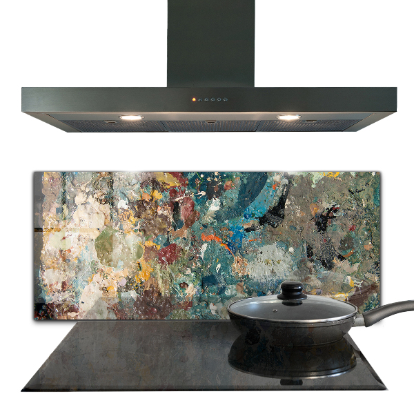 Paneles de vidrio para la cocina Textura de pintura al óleo