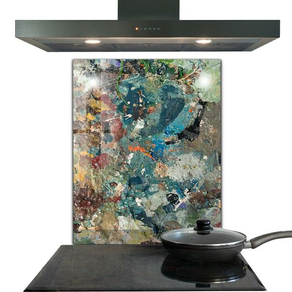 Paneles de vidrio para la cocina Textura de pintura al óleo