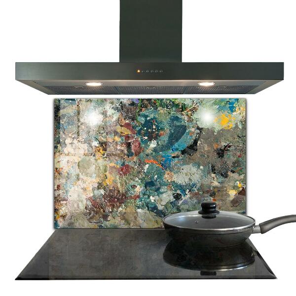 Paneles de vidrio para la cocina Textura de pintura al óleo