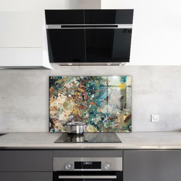 Paneles de vidrio para la cocina Textura de pintura al óleo