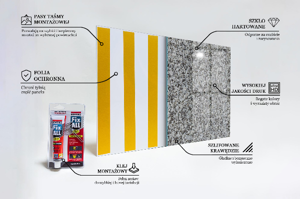 Paneles de vidrio para la cocina Granito piedra natural