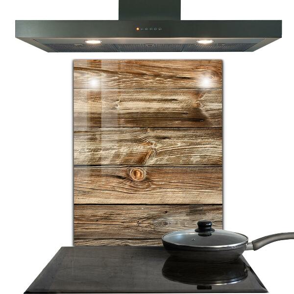 Paneles de vidrio para la cocina Textura de madera