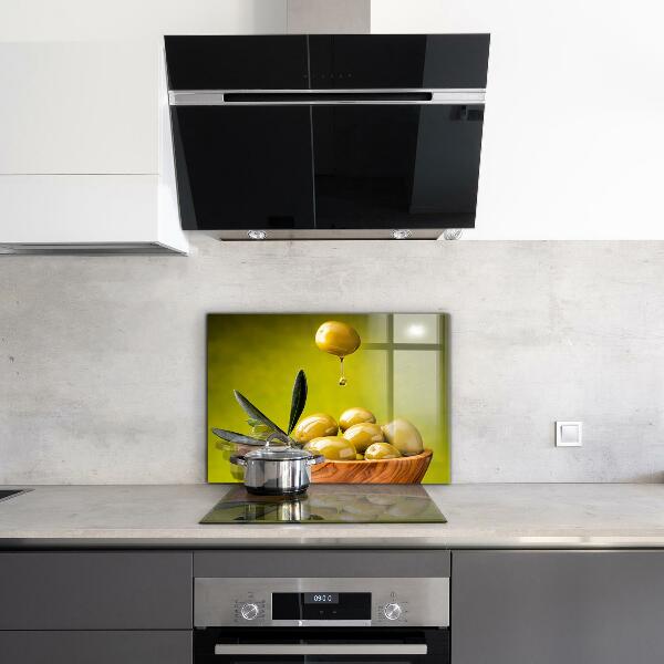 Paneles de pared Aceitunas verdes frescas