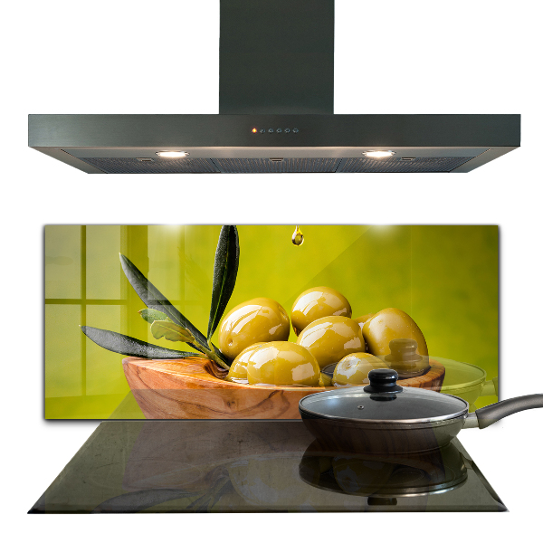 Paneles de pared Aceitunas verdes frescas