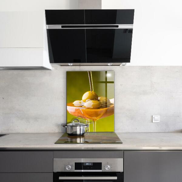 Paneles de pared Aceite de oliva recién prensado