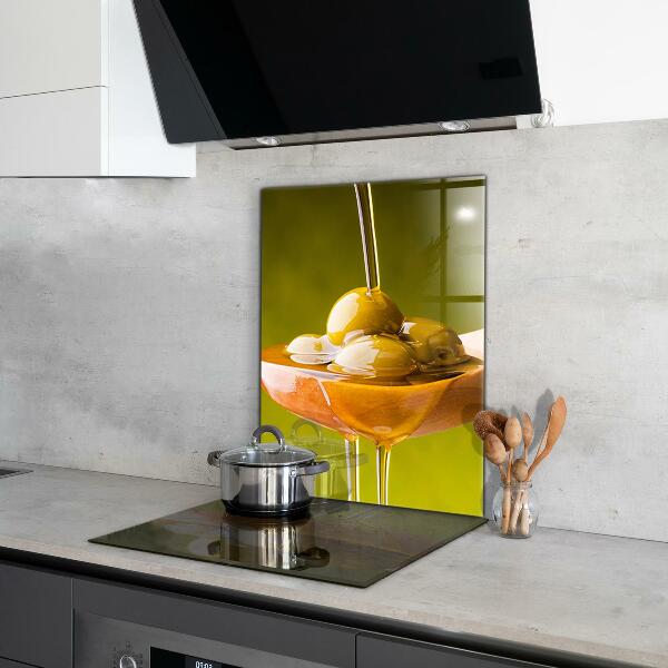 Paneles de pared Aceite de oliva recién prensado