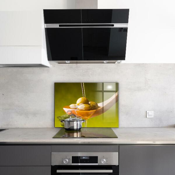 Paneles de pared Aceite de oliva recién prensado