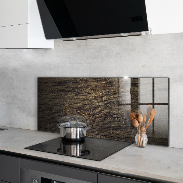 Paneles de vidrio para la cocina Textura de madera retra