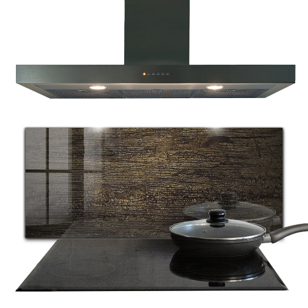 Paneles de vidrio para la cocina Textura de madera retra