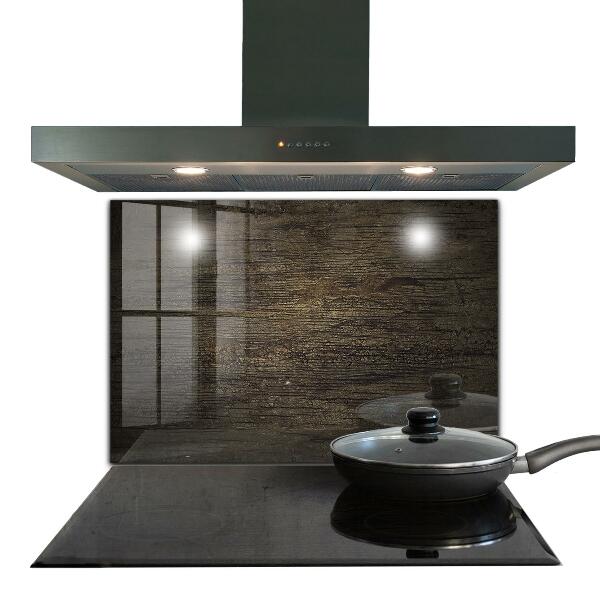 Paneles de vidrio para la cocina Textura de madera retra