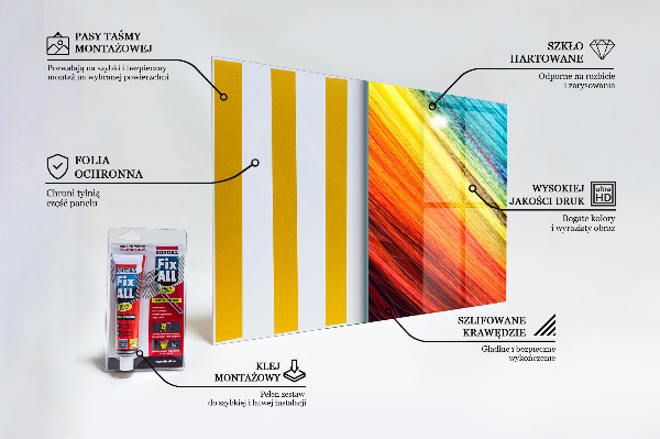 Paneles de pared Patrón de arco iris gráfico colorido