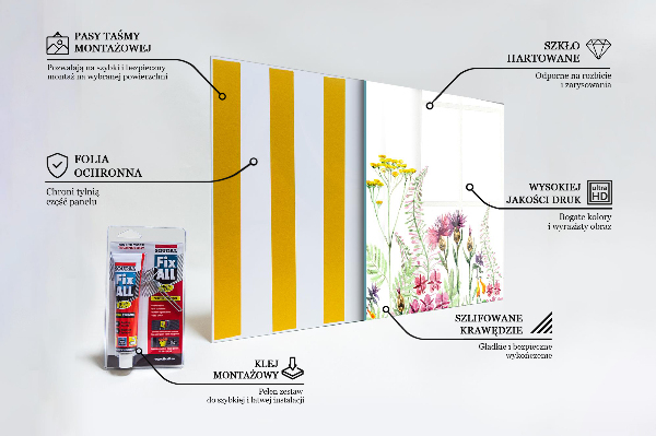 Paneles de pared Prado con flores de colores