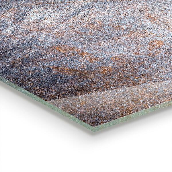 Paneles de vidrio para la cocina Textura de metal antiguo