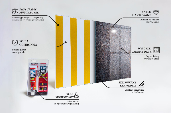 Paneles de vidrio para la cocina Textura de metal antiguo