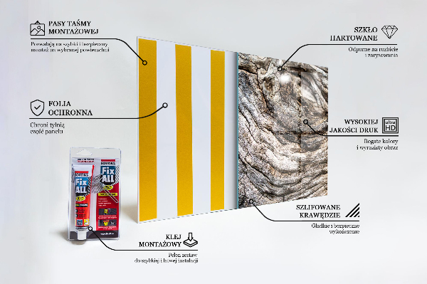 Paneles de vidrio para la cocina Tronco de corteza de árbol