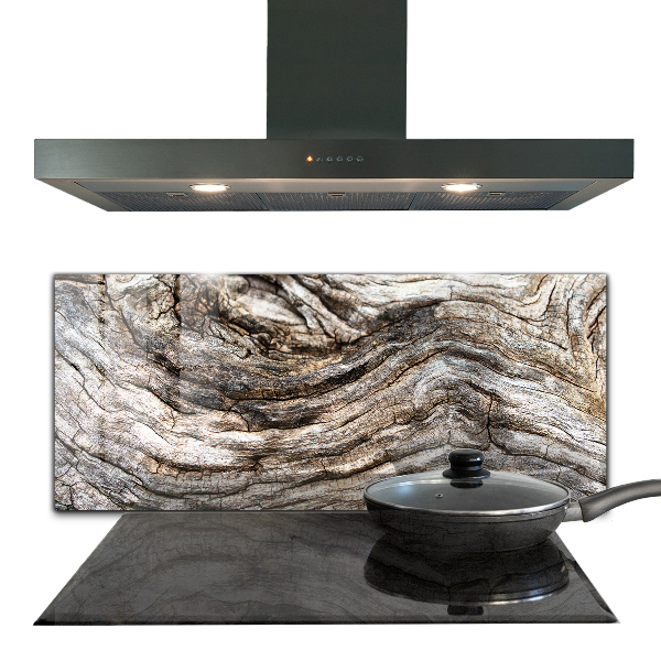 Paneles de vidrio para la cocina Tronco de corteza de árbol
