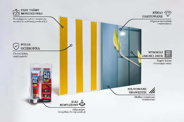 Paneles de pared Hoja brillante en rama