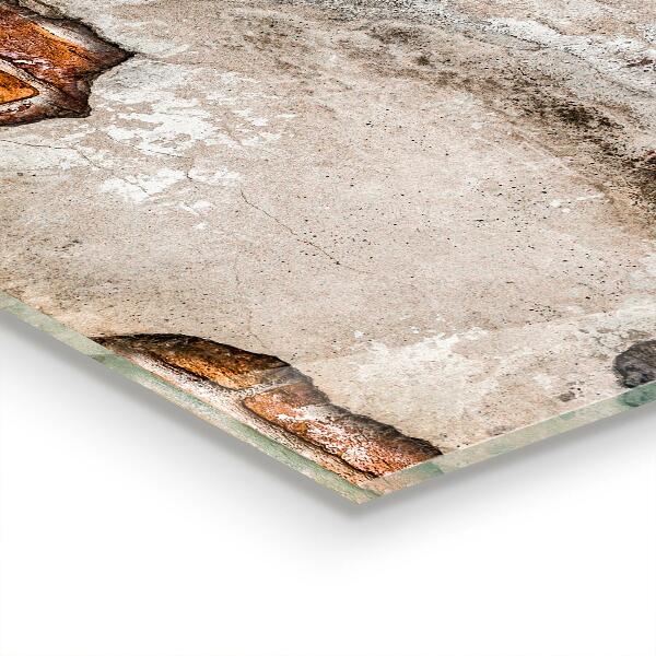 Paneles de vidrio para la cocina Pared de ladrillos de piedra