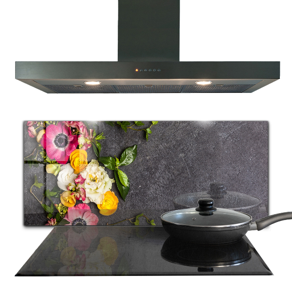 Paneles de pared Composición de flores naturales