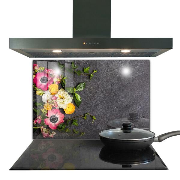 Paneles de pared Composición de flores naturales