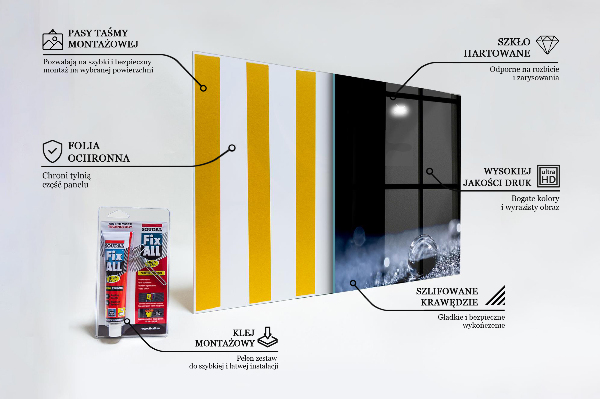 Paneles de vidrio para la cocina Una gota de rocío por la mañana