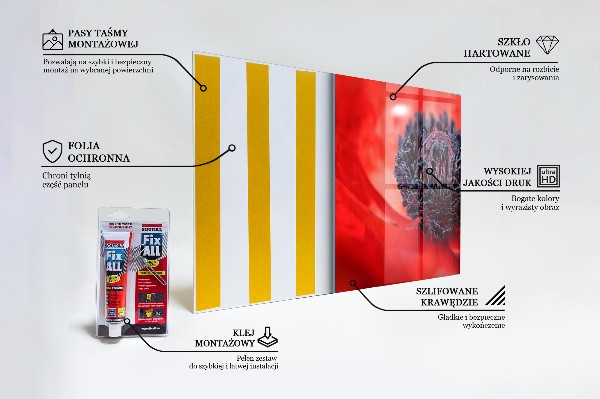 Paneles de pared Detalles de amapola roja