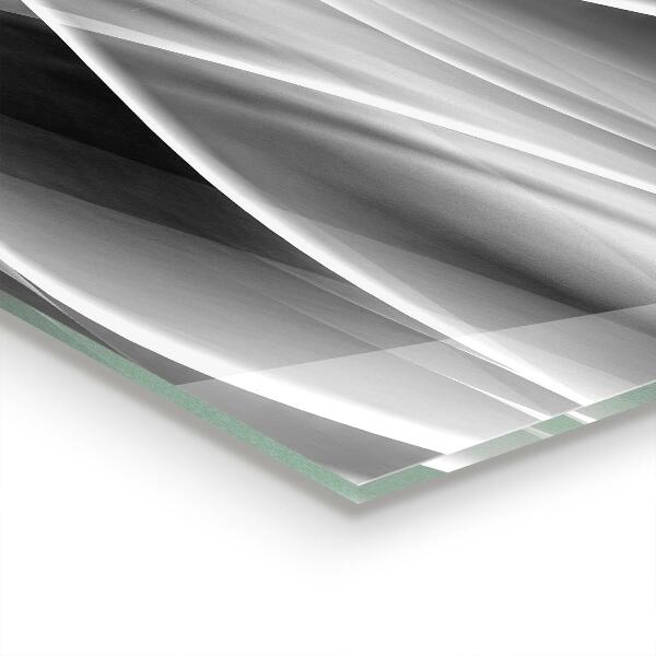 Paneles de vidrio para la cocina Energía abstracta de onda gris