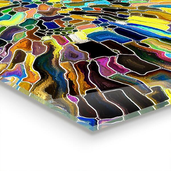 Paneles de vidrio para la cocina Mosaico colorido de lujo