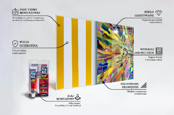 Paneles de vidrio para la cocina Mosaico colorido de lujo