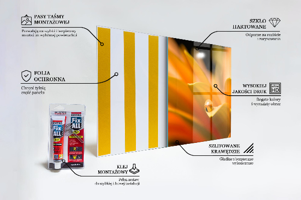 Paneles de vidrio para la cocina Flor de gerbera