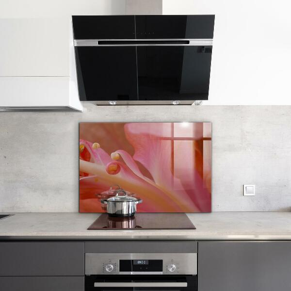 Paneles de vidrio para la cocina Flor polen naturaleza