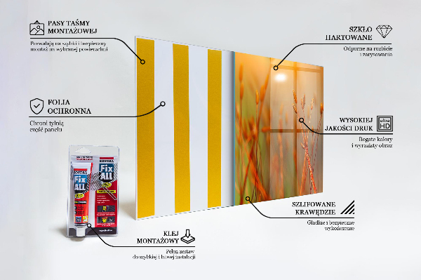 Paneles de vidrio para la cocina Campo de cereales al atardecer