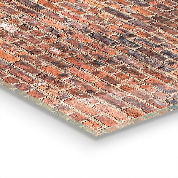 Paneles de vidrio para la cocina Textura de pared de ladrillo