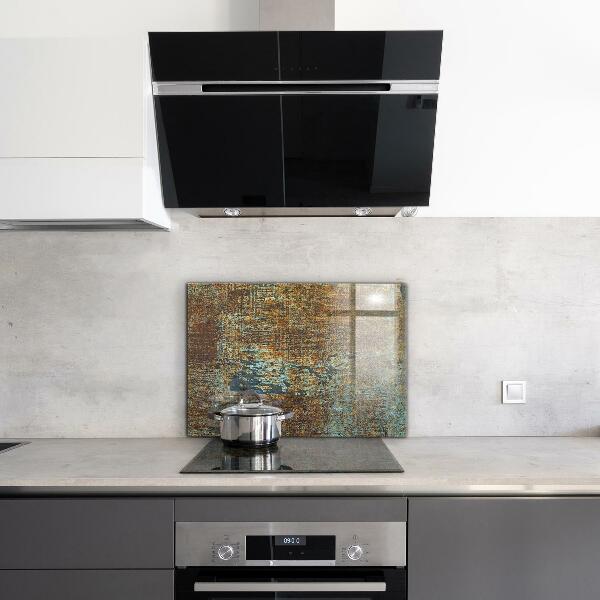 Paneles de vidrio para la cocina Textura de metal viejo