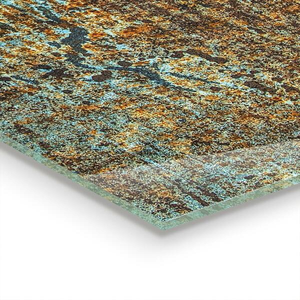 Paneles de vidrio para la cocina Textura de metal viejo