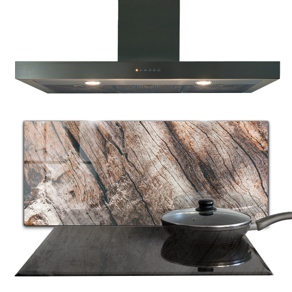 Paneles de vidrio para la cocina Textura del tronco de corteza de árbol