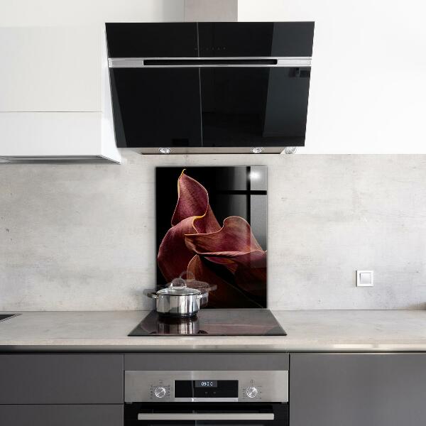 Paneles de vidrio para la cocina Hoja delicada elegante