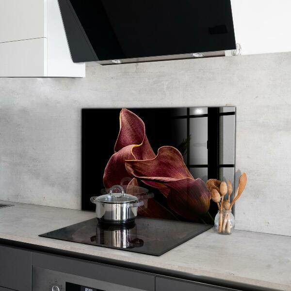 Paneles de vidrio para la cocina Hoja delicada elegante