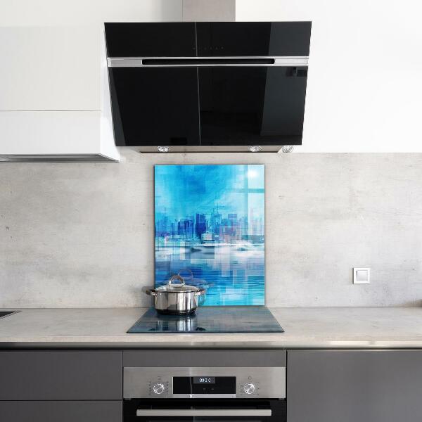 Paneles de vidrio para la cocina Panorama de manhattan nueva york