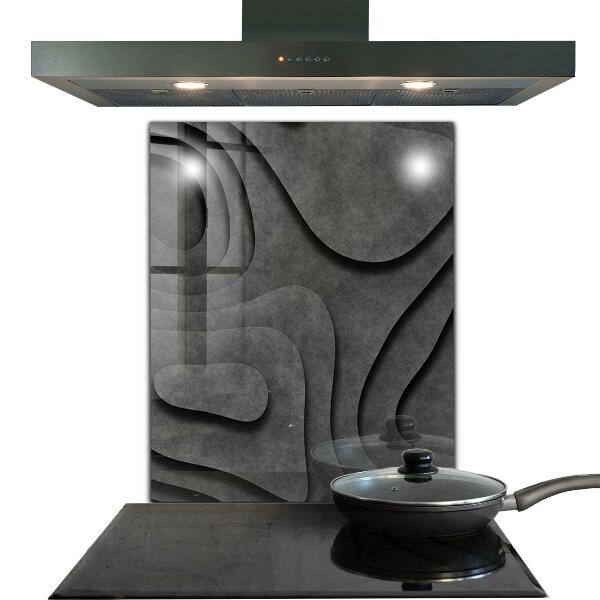 Paneles de vidrio para la cocina Abstracción de textura gris